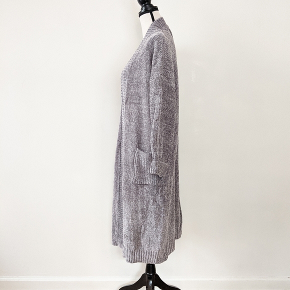 NWT Sage Velour Oversized Long Cardigan - Picture 3 of 4